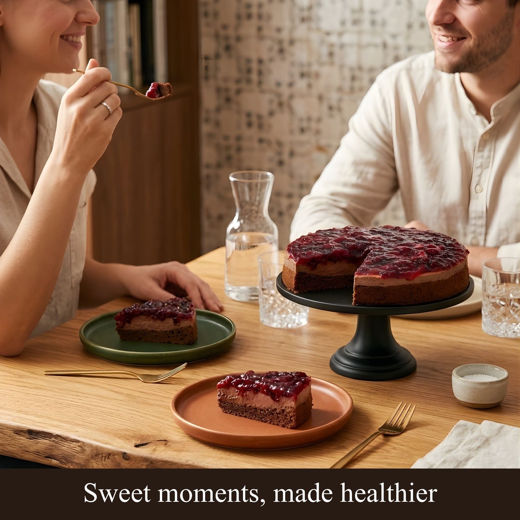 Andy Anand Sugar - Free Chocolate Wildberry Mousse Cake, 3 lb – Keto & Diabetic - Friendly, Freshly Baked, No Preservatives, Birthday Gift Box