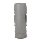 WONDERWALL 'Une Collection' Stone Gray Flower Planter with Textured Cast Stone Finish - Tall