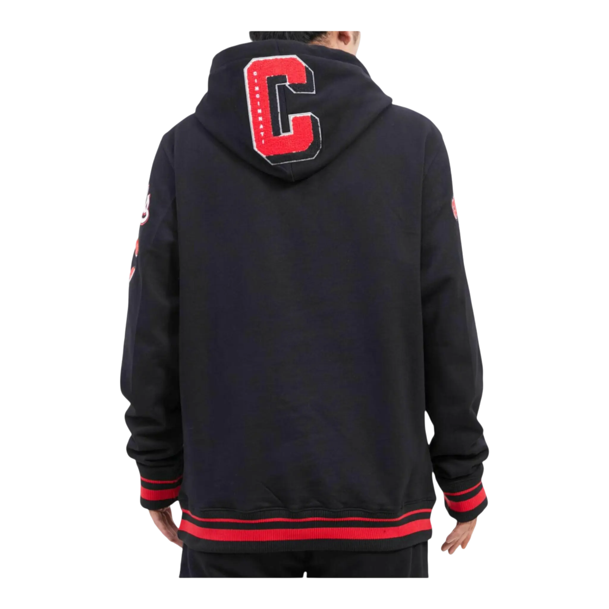 Pro Standard Cincinnati Reds Mash Up Logo Men Hoodie Black