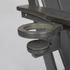 WONDERWALL 'Une Collection' HDPE Folding Adirondack Chair with Dual Cup Holder - Gray