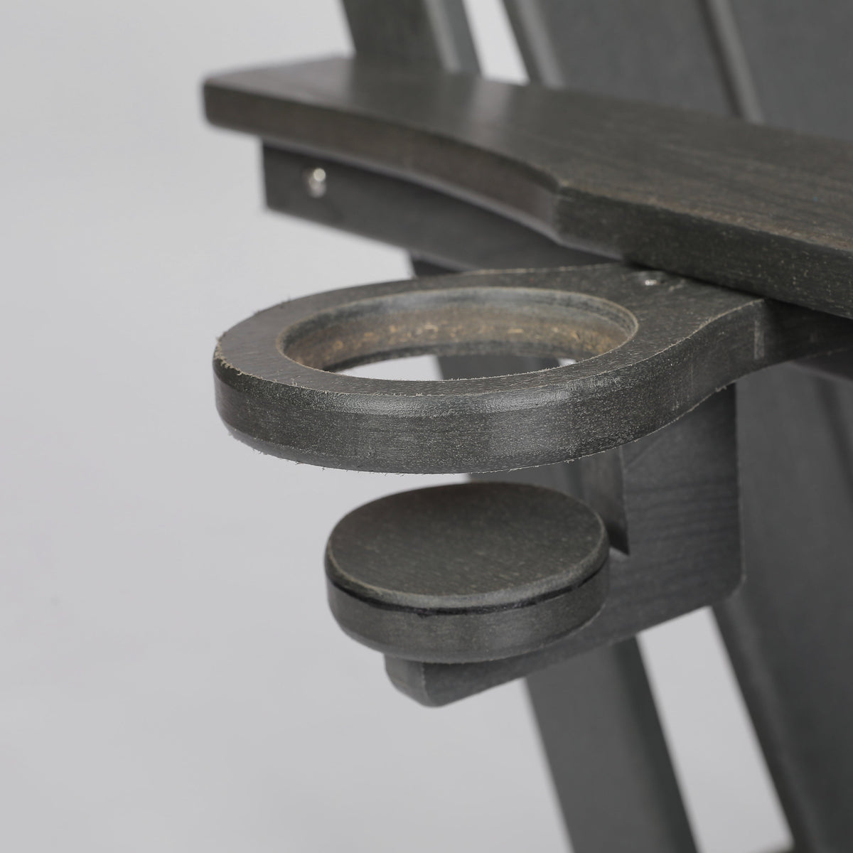 WONDERWALL 'Une Collection' HDPE Folding Adirondack Chair with Dual Cup Holder - Gray