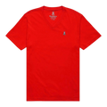 Psycho Bunny Classic V-Neck Men Big and Tall Tee Shirt Brilliant Red