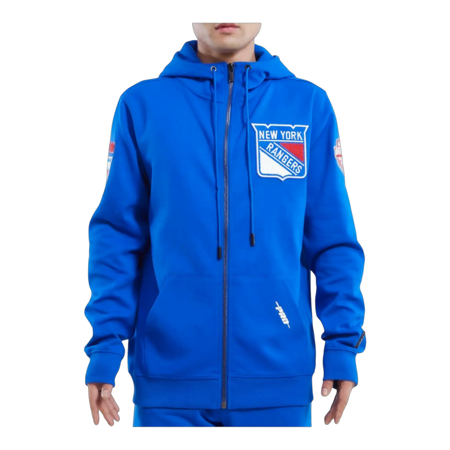 Pro Standard NHL New York Rangers Classic Zip-Up Men Hoodie Royal Blue