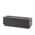 WONDERWALL 'Une Collection' Modern Dark Grey Outdoor Iron Propane Fire Pit with 50,000 BTU - Dark Grey