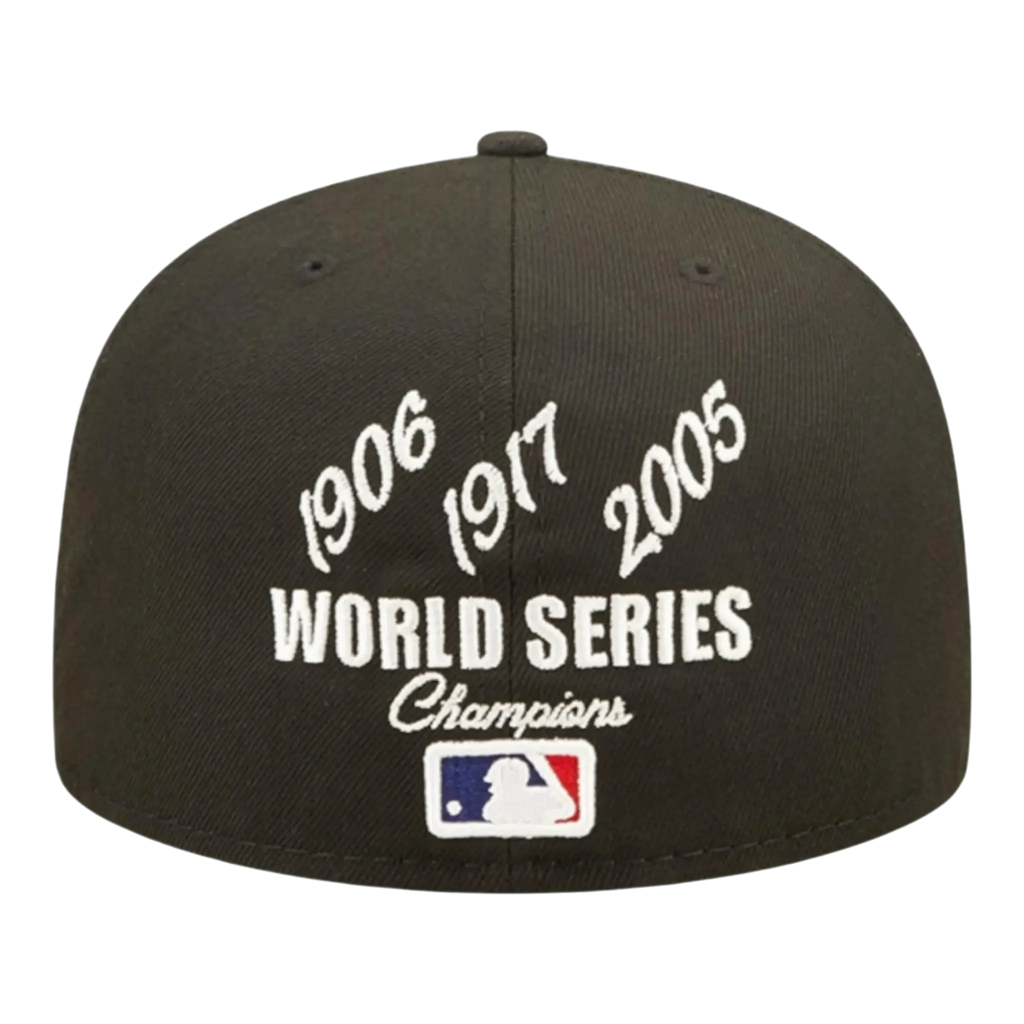 New Era Chicago White Sox Crown Champs WS Men Fitted Hat Black