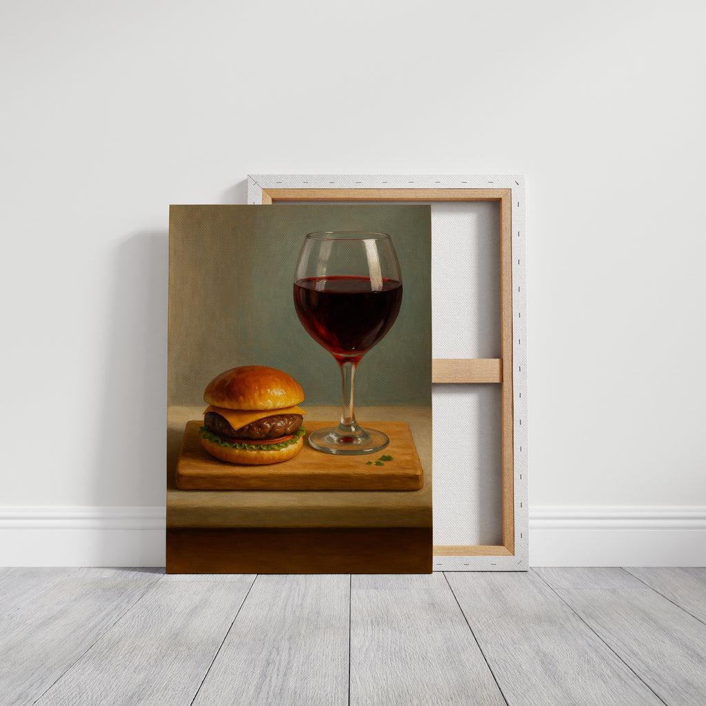WONDERWALL 'L’Atelier Fun Collection' Burger and Bordeaux Still Life