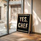 WONDERWALL 'L’Atelier Fun Collection' Yes Chef Kitchen Command Print