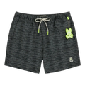 Psycho Bunny Lukas Hand Drawn Men Swim Trunks Black