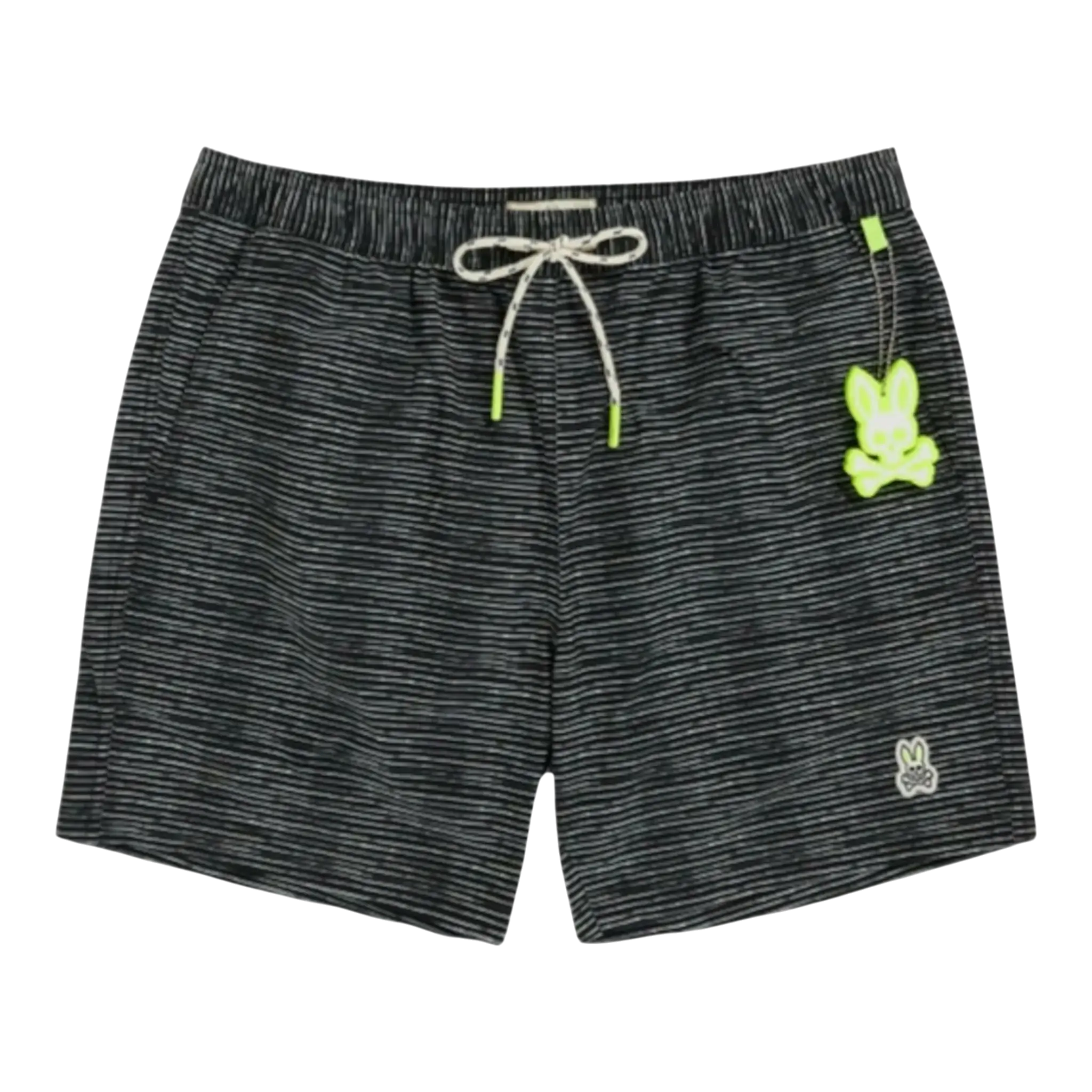 Psycho Bunny Lukas Hand Drawn Men Swim Trunks Black