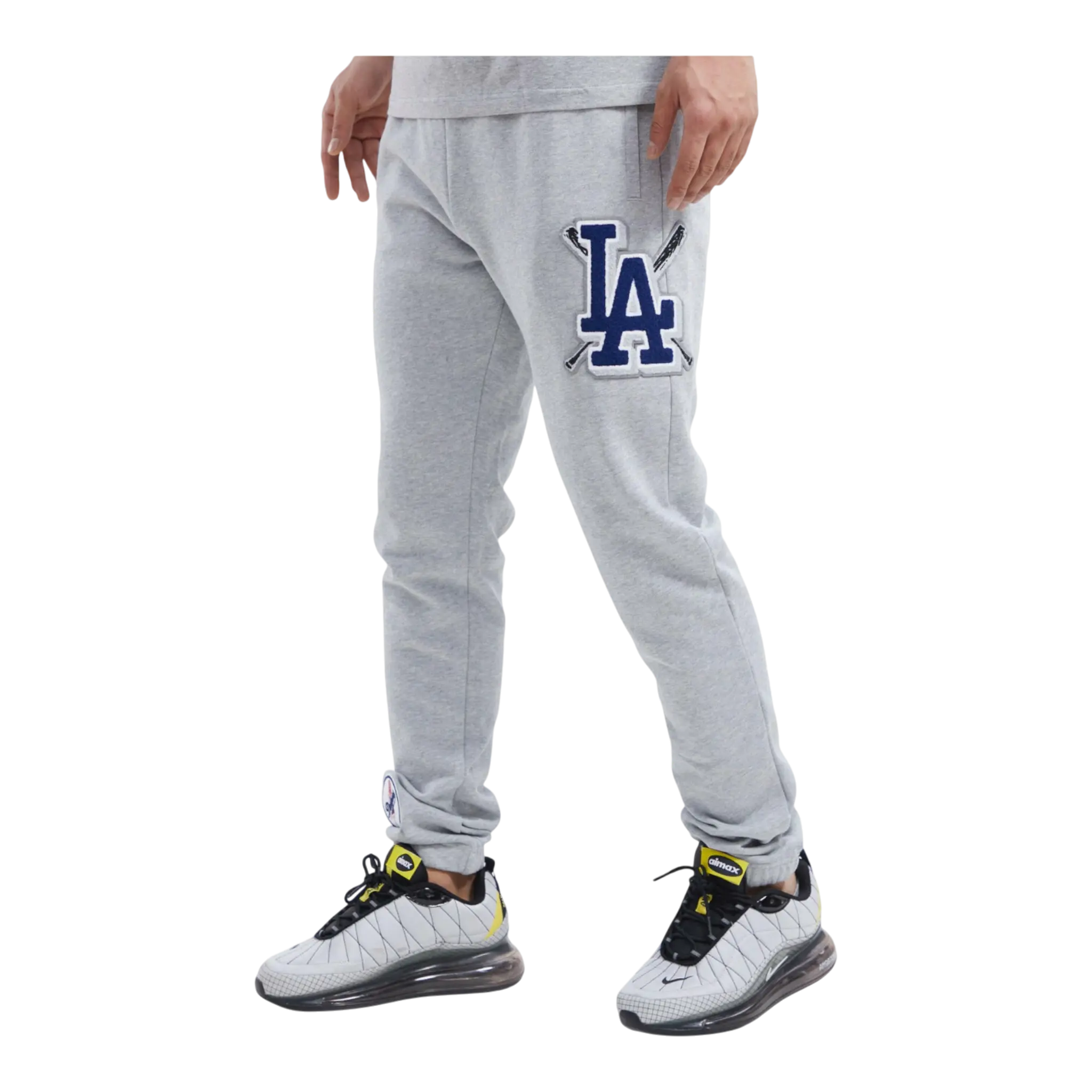 Pro Standard MLB Los Angeles Dodgers Mash Up Logo Men Sweatpants Heather Grey