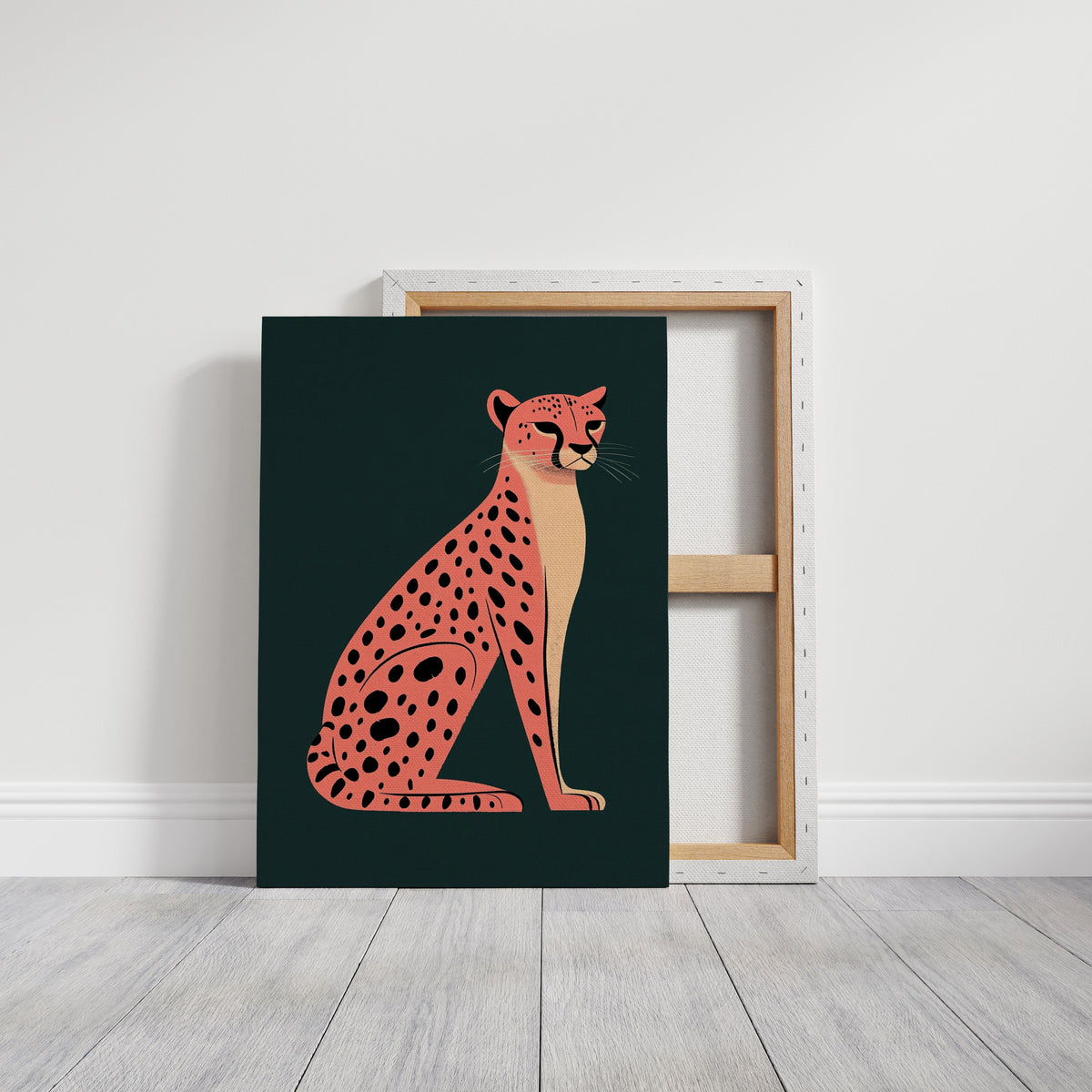 WONDERWALL 'L’Atelier Fun Collection' Pop Art Cheetah in Coral
