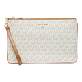 Michael Kors Jet Set Women Large Logo Wristlet Wallet Vanilla