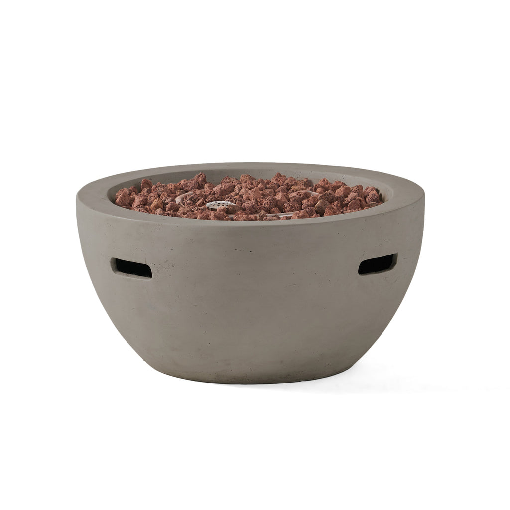 WONDERWALL 'Une Collection' 27" Bowl Propane Fire Pit with 40,000 BTU Output - Light Gray