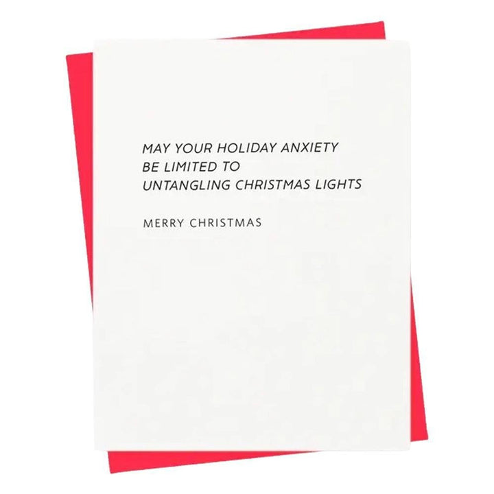 'Merry Christmas: May Your Holiday Anxiety' Greeting Card (1CT)