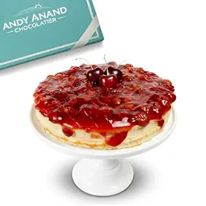 Andy Anand Sugar - Free Dunked Cherry Cake, 9 - Inch, 2.9 lb – Keto & Diabetic - Friendly, Cherry Juice Soaked, No Preservatives Birthday Gift