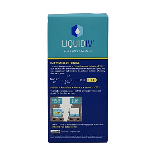 Liquid I.V. Hydration Multiplier - Lemon Lime - Powder Packets | Electrolyte Drink Mix | Easy Open Single - Serving | Non - GMO | 16 Stick