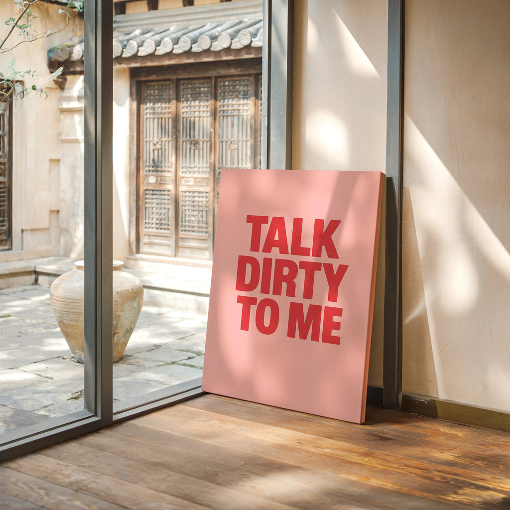 WONDERWALL ‘L’Atelier Fun Collection’ Talk Dirty to Me Bold Pink Print
