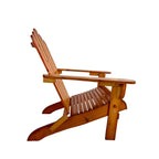 WONDERWALL 'Une Collection' Foldable Solid Wood Adirondack Chair with Classic Design - Oak Finish