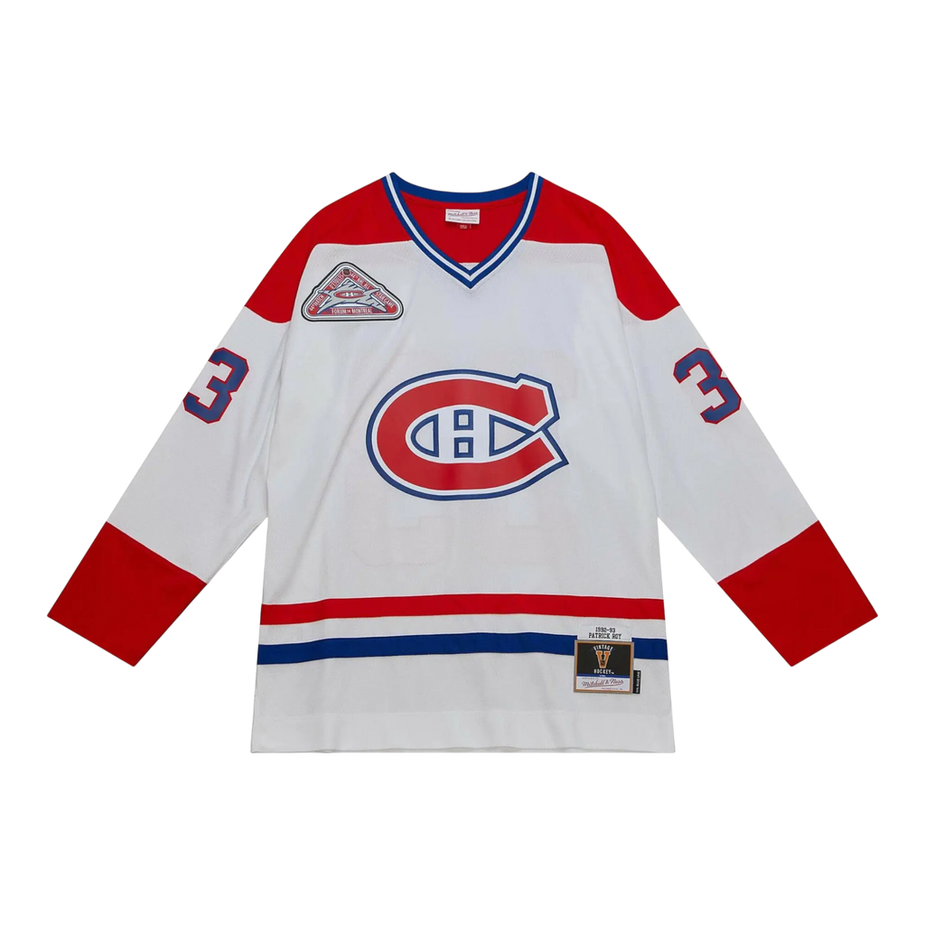 Mitchell & Ness Blue Line Patrick Roy Montreal Canadiens 1992 Men Jersey White