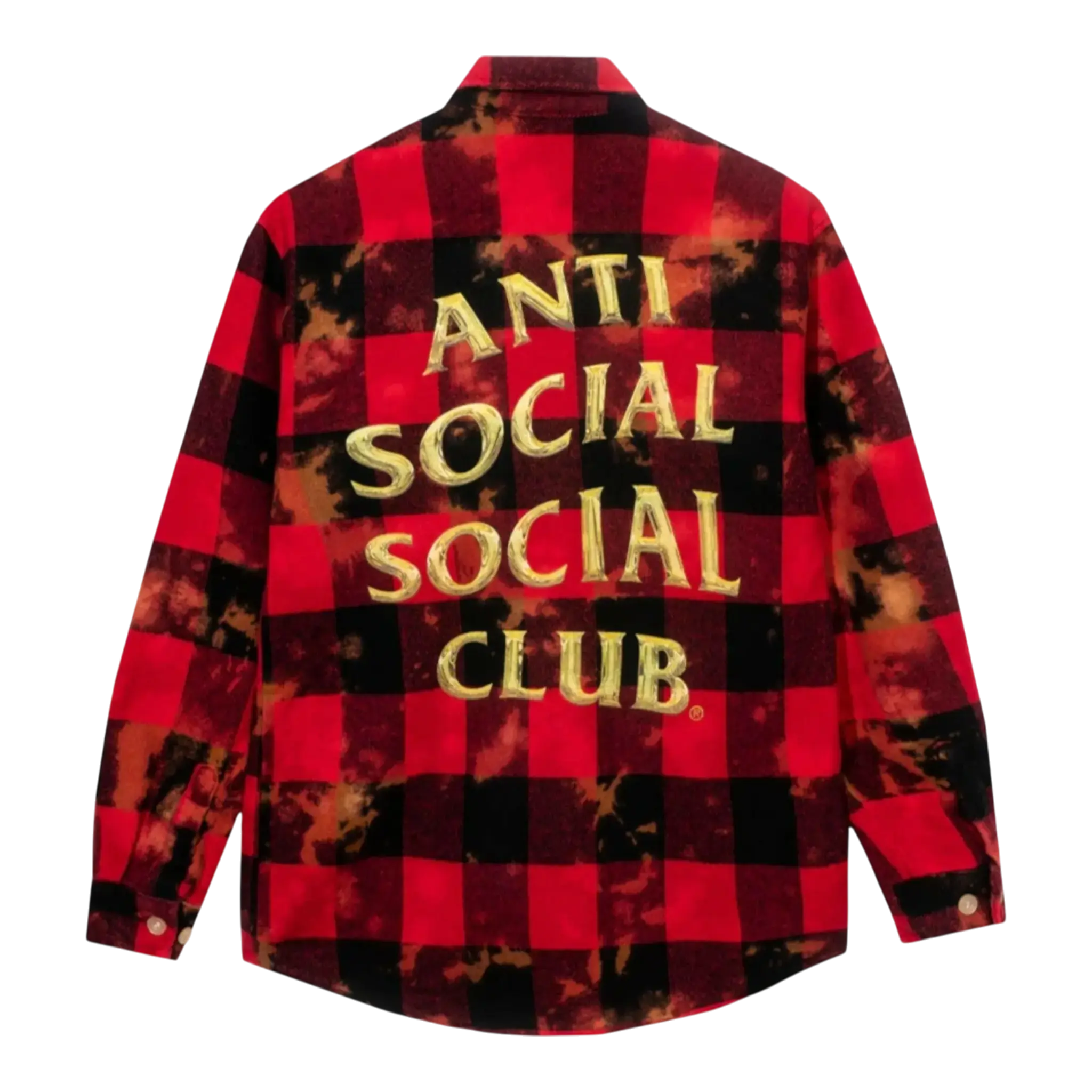 Anti Social Social Club Chromey Men Flannel Shirt Red/Black