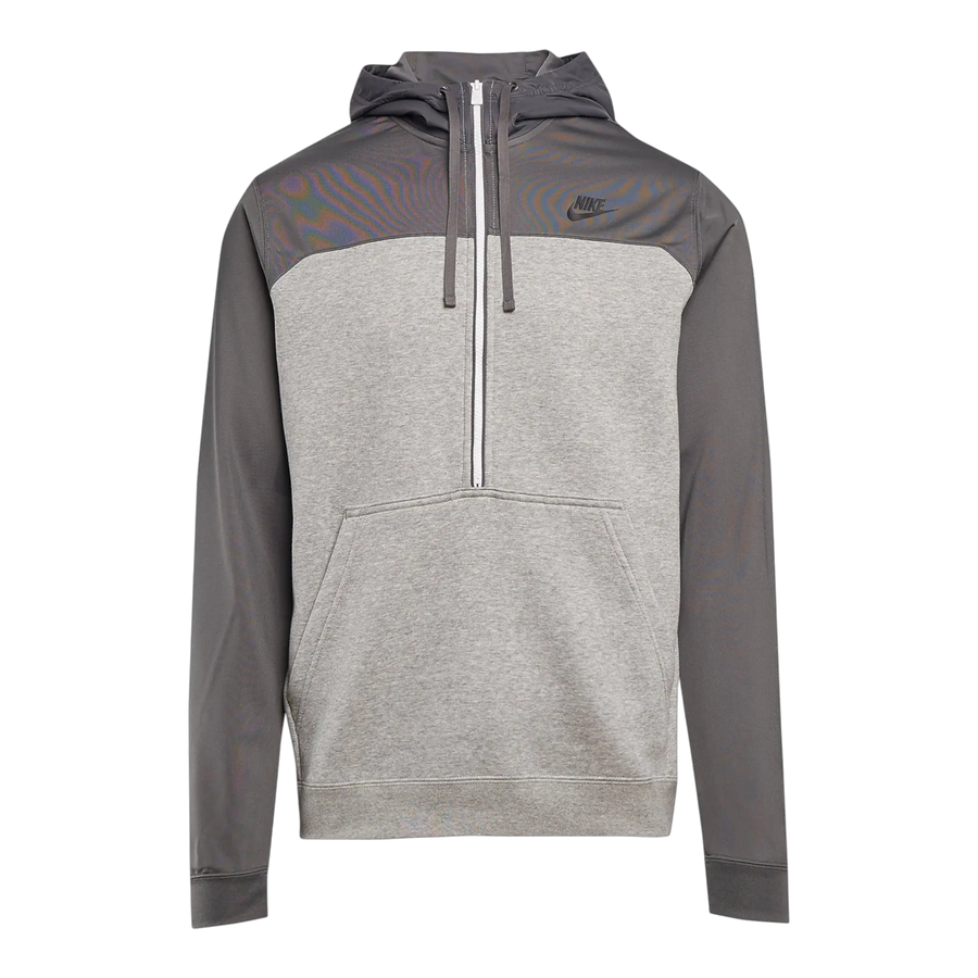 Nike Sportswear Fleece 1/2-Zip Men Hoodie Heather Grey/Charcoal