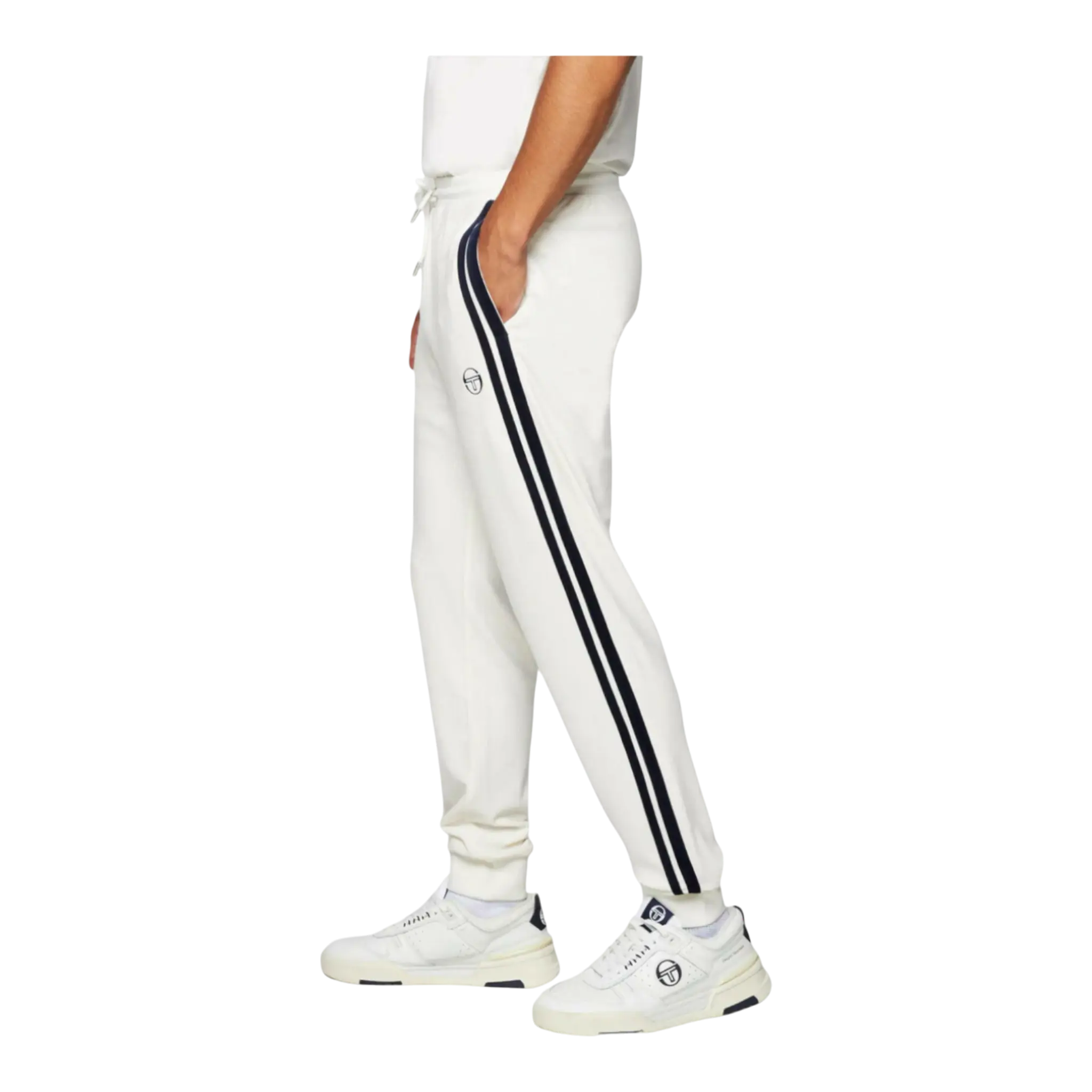 Sergio Tacchini Damarindo Velour Men Track Pants Gardenia
