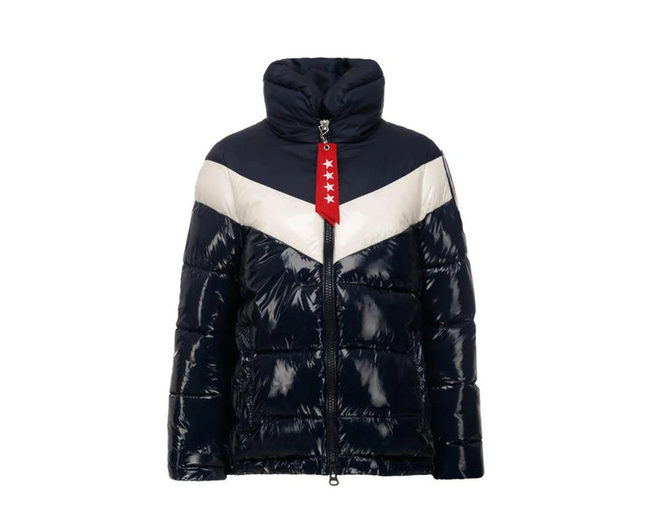 Invicta Jessica Faux Down High Collar Women Puffer Jacket Navy