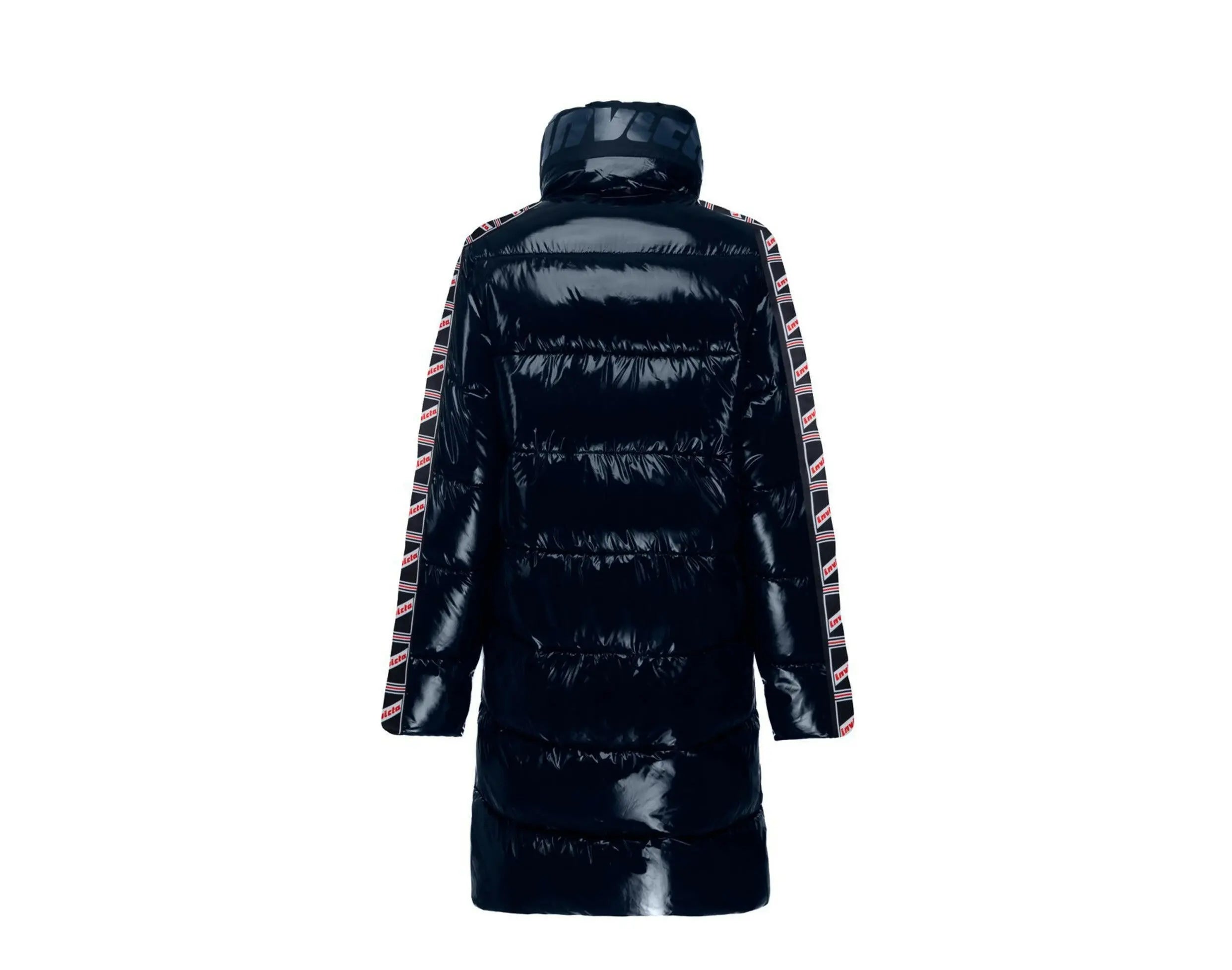 Invicta Lisa Long Glossy Coat Women Puffer Jacket Navy