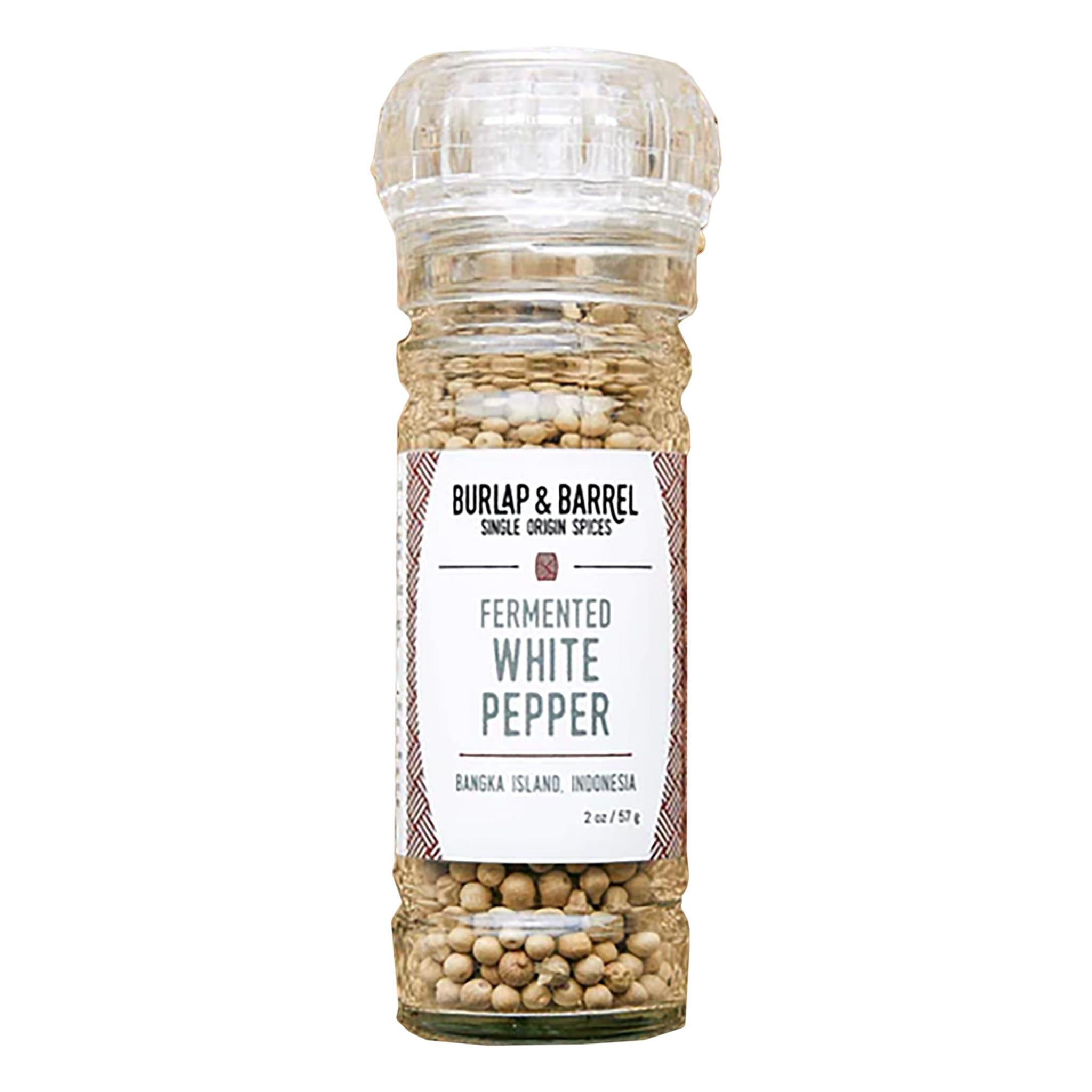 Burlap & Barrel - Fermented White Pepper in Grinder (1.8OZ)