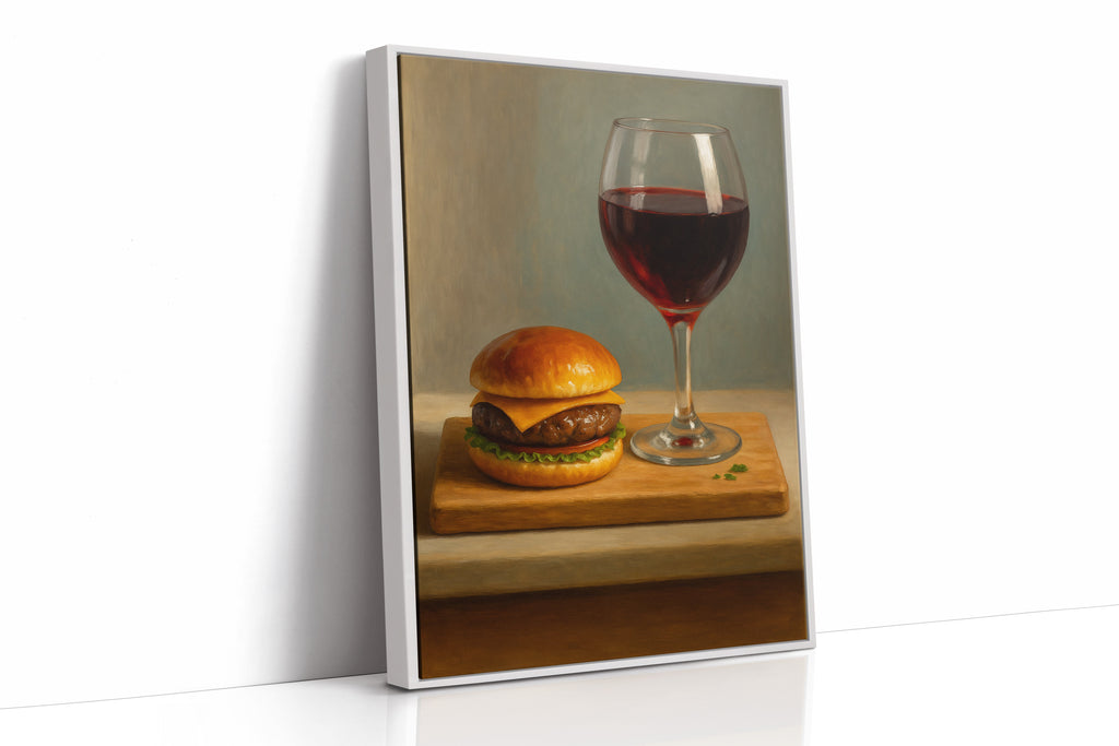 WONDERWALL 'L’Atelier Fun Collection' Burger and Bordeaux Still Life