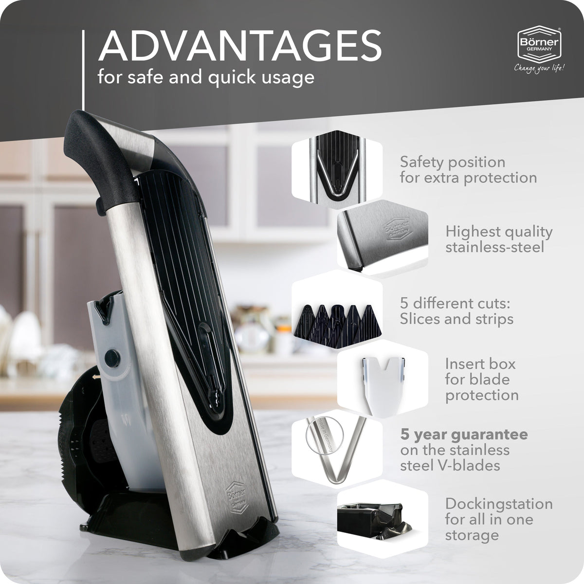 WONDERWALL ‘La Sélection Joyce’ Börner V6 ExclusiveLine Professional Mandoline Set