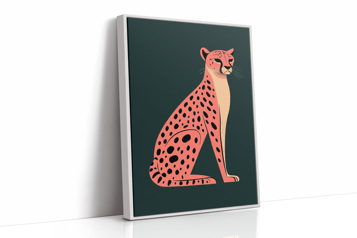 WONDERWALL 'L’Atelier Fun Collection' Pop Art Cheetah in Coral