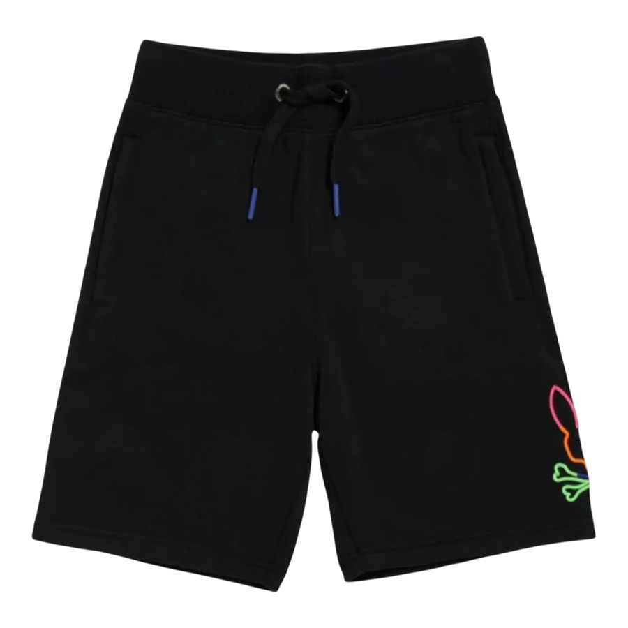 Psycho Bunny Leo Bunny Kids Shorts Black