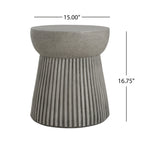 WONDERWALL 'Une Collection' Outdoor Lightweight Concrete Side Table with Hourglass Design