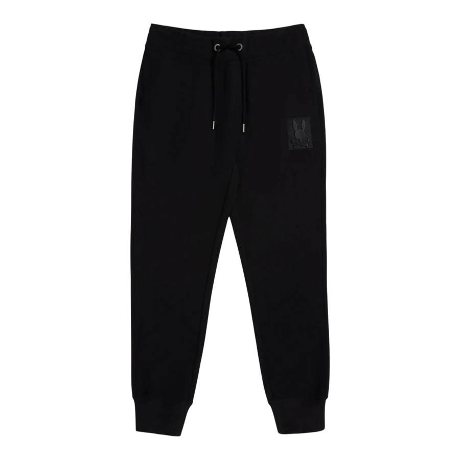 Psycho Bunny Yorkville Embroidered Men Sweatpants Black