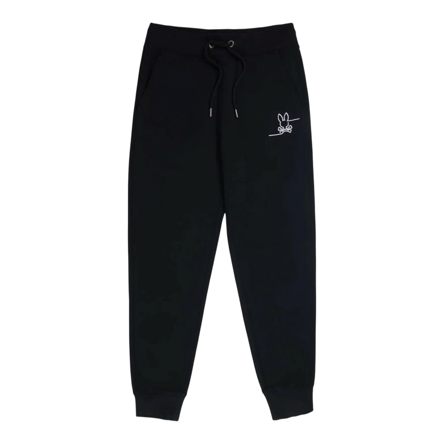 Psycho Bunny Chester Embroidered Men Sweatpants Black