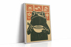 WONDERWALL 'L’Atelier Fun Collection' Ramen Frog Art in Retro Woodblock Style