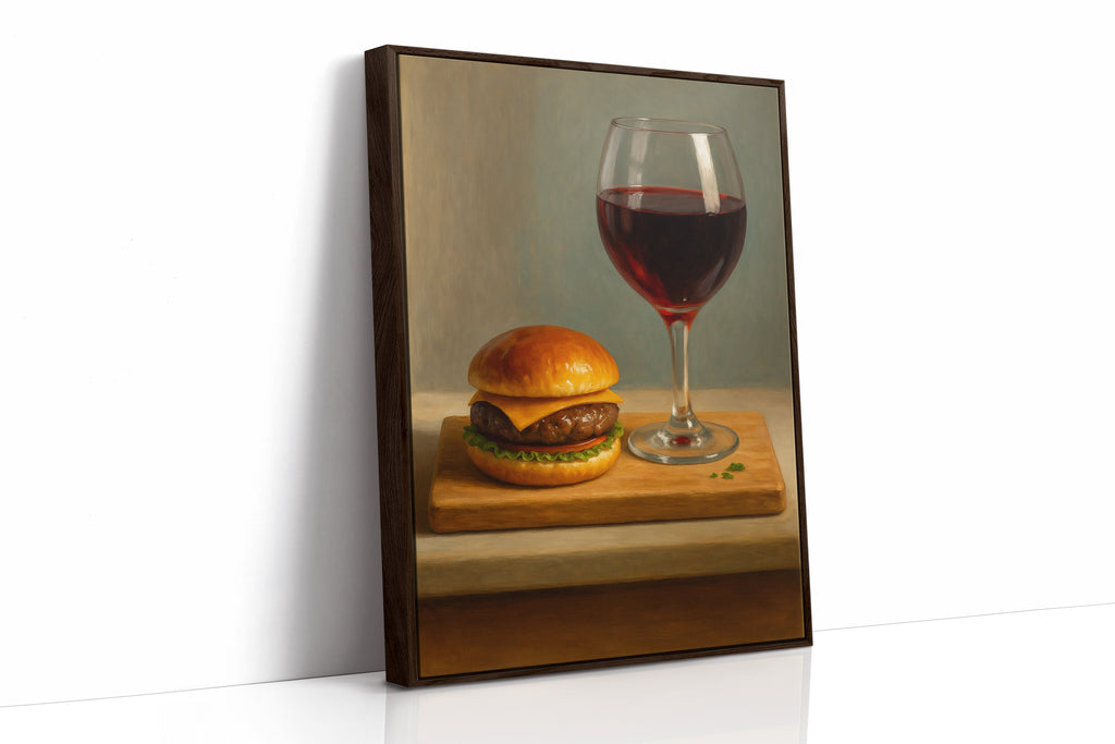 WONDERWALL 'L’Atelier Fun Collection' Burger and Bordeaux Still Life