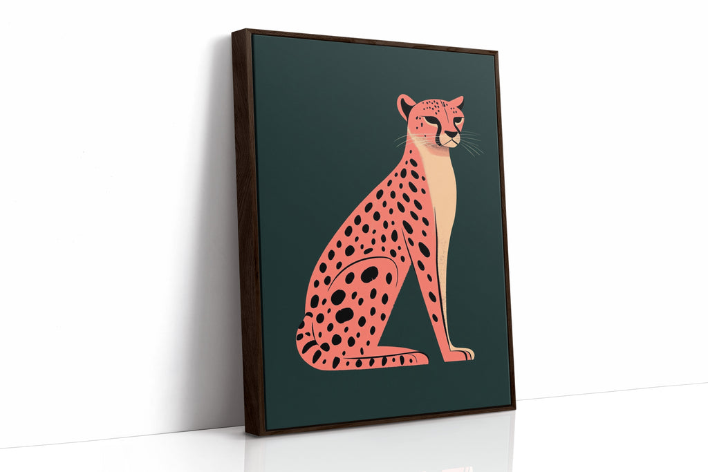 WONDERWALL 'L’Atelier Fun Collection' Pop Art Cheetah in Coral