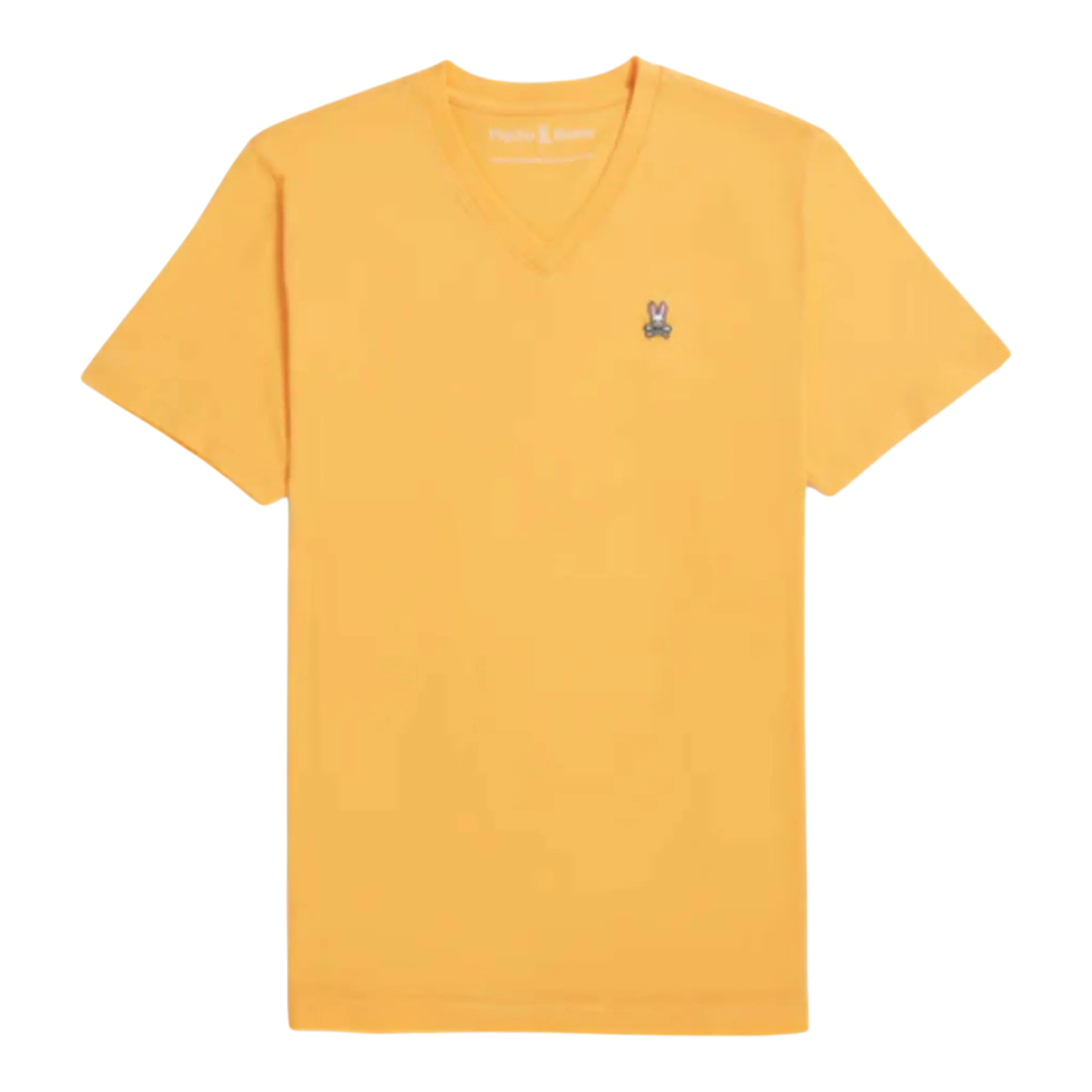 Psycho Bunny Classic V-Neck Men T-Shirt Orange Soda