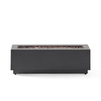 WONDERWALL 'Une Collection' Modern Dark Grey Outdoor Iron Propane Fire Pit with 50,000 BTU - Dark Grey