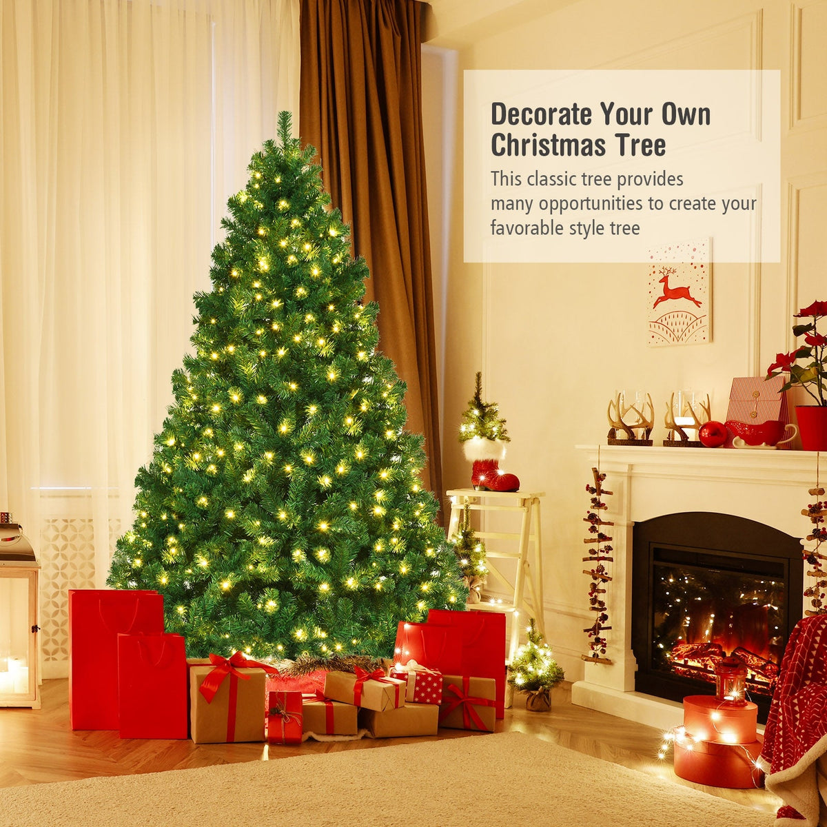 WONDERWALL ‘Noël DuBois’ Pre-Lit Warm White Artificial Christmas Tree — Multiple Sizes