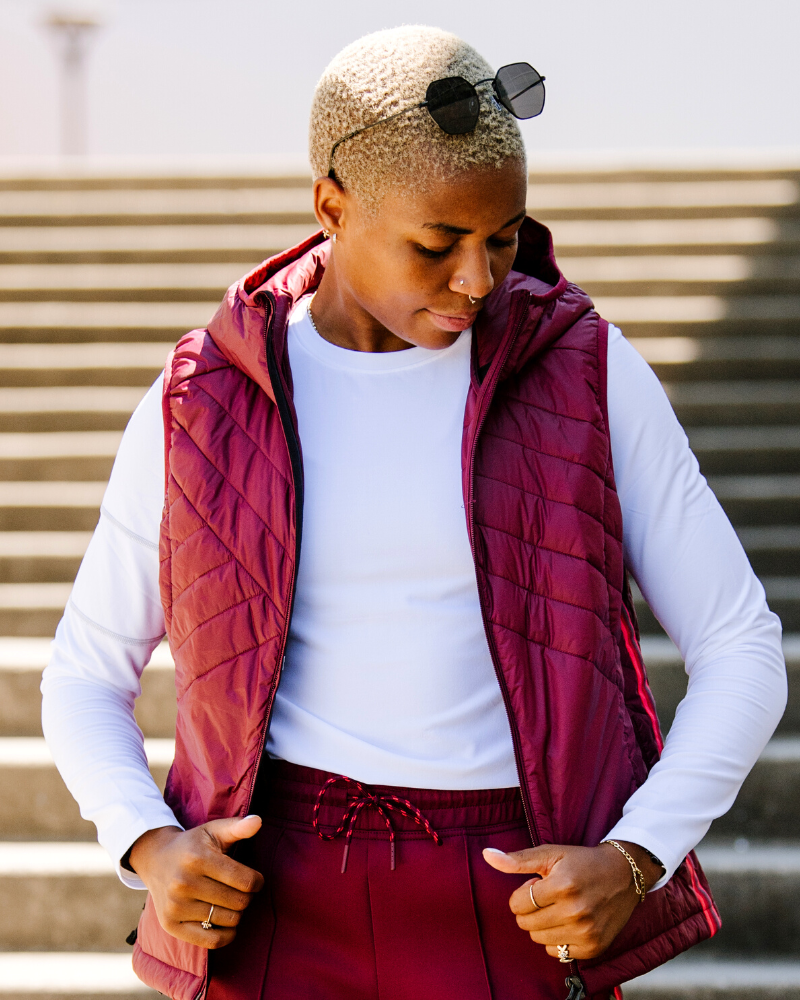 Powerstripe Eco - Friendly Down Hooded Vest