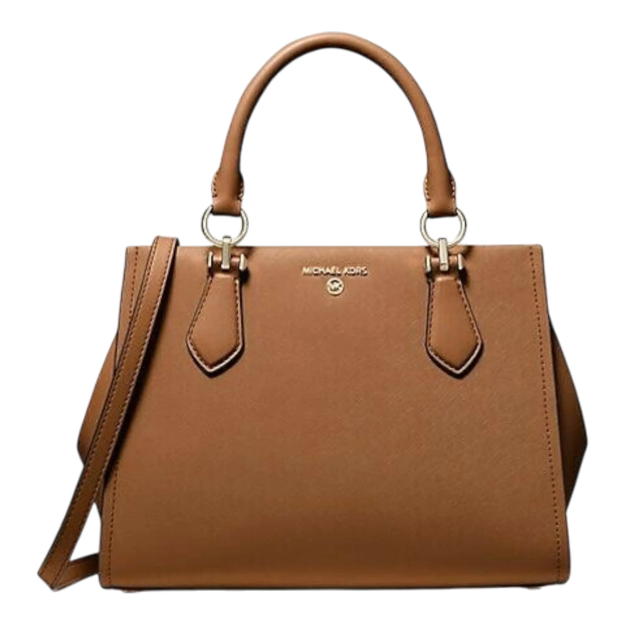 Michael Kors Marilyn Women Medium Saffiano Leather Handbag Brown
