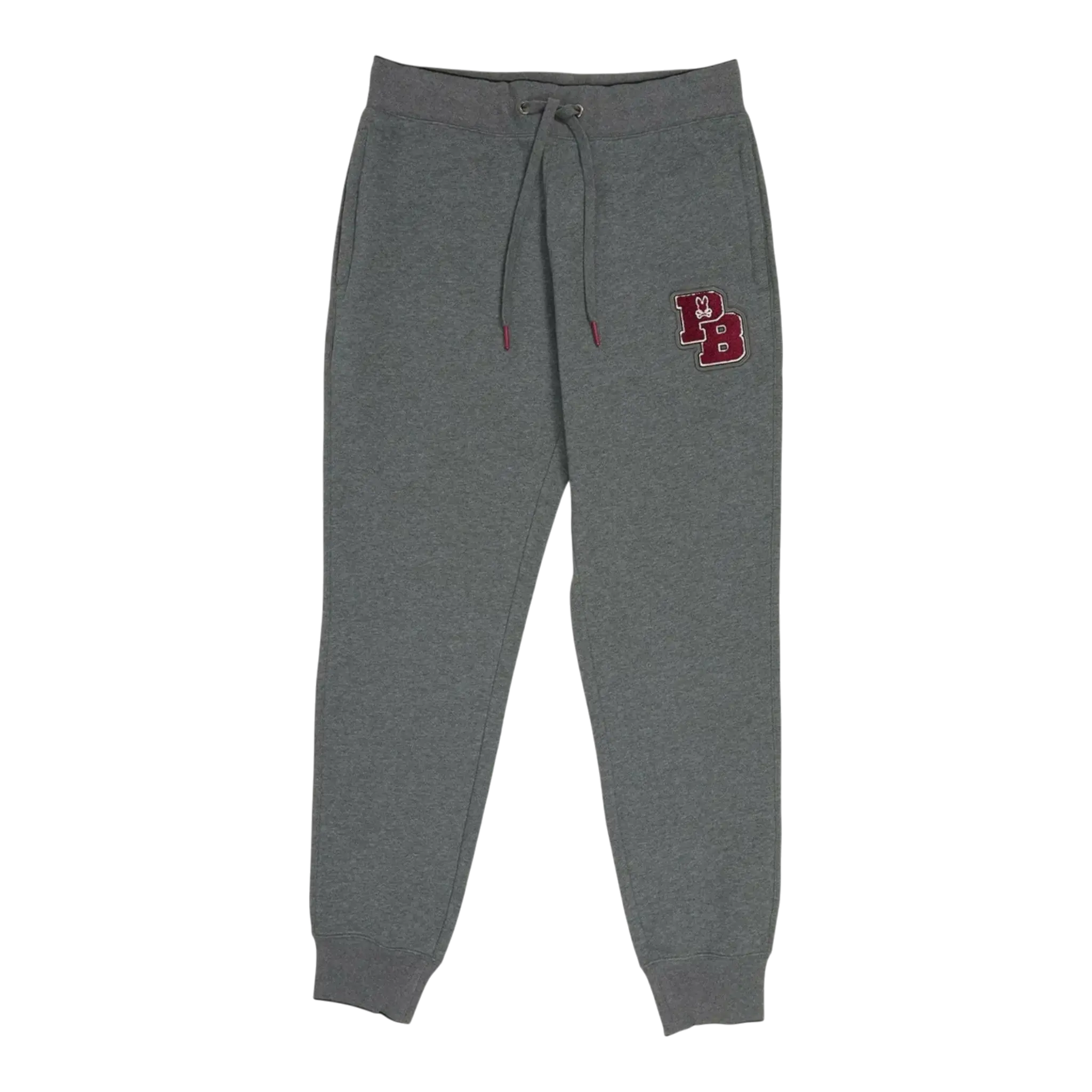 Psycho Bunny Patchin Chenille Bunny Logo Men Sweatpants Heather Storm