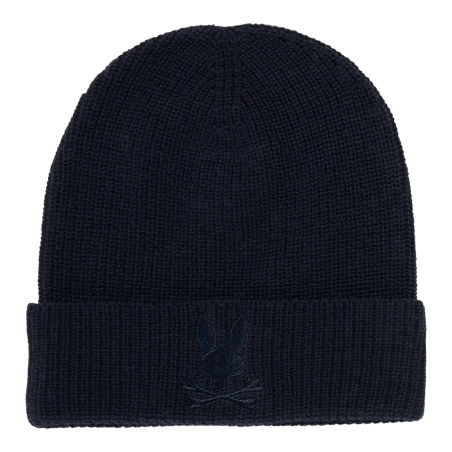 Psycho Bunny Allen Merino Wool Knit Cuff Men Beanie North Sea