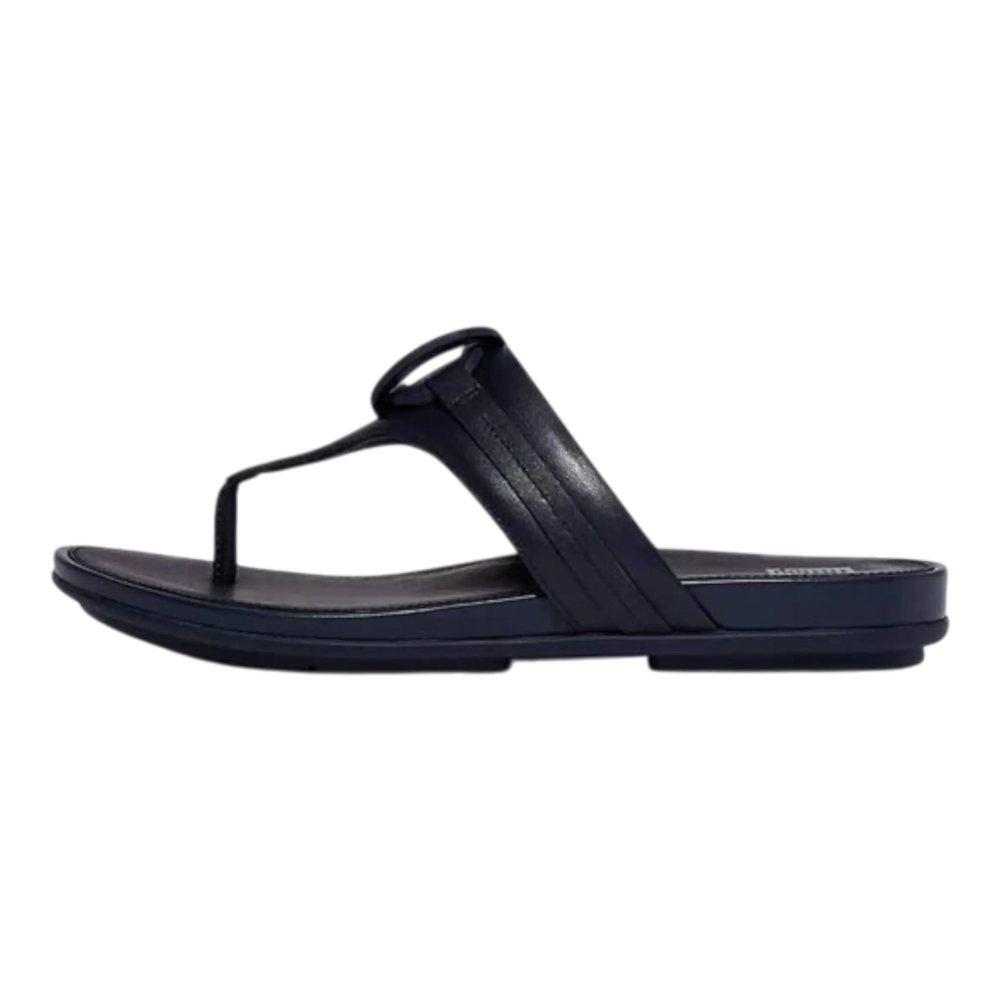 FitFlop Gracie Women Thong Sandals Navy Leather Toe-Post