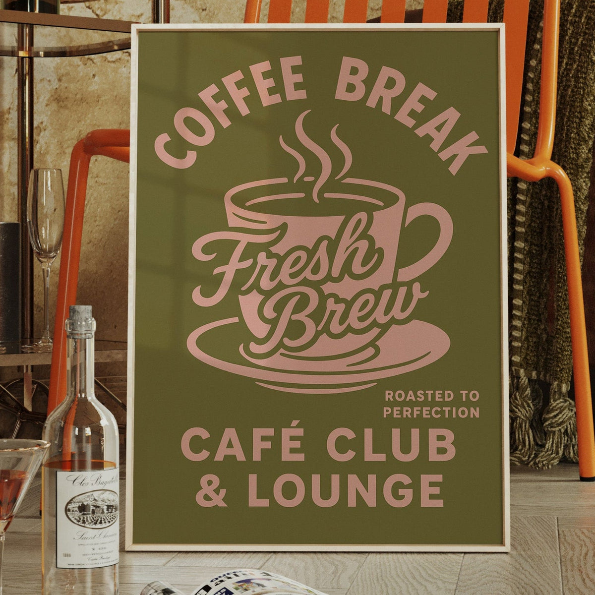 WONDERWALL ‘L’Atelier Fun Collection’ Fresh Brew Retro Coffee Poster