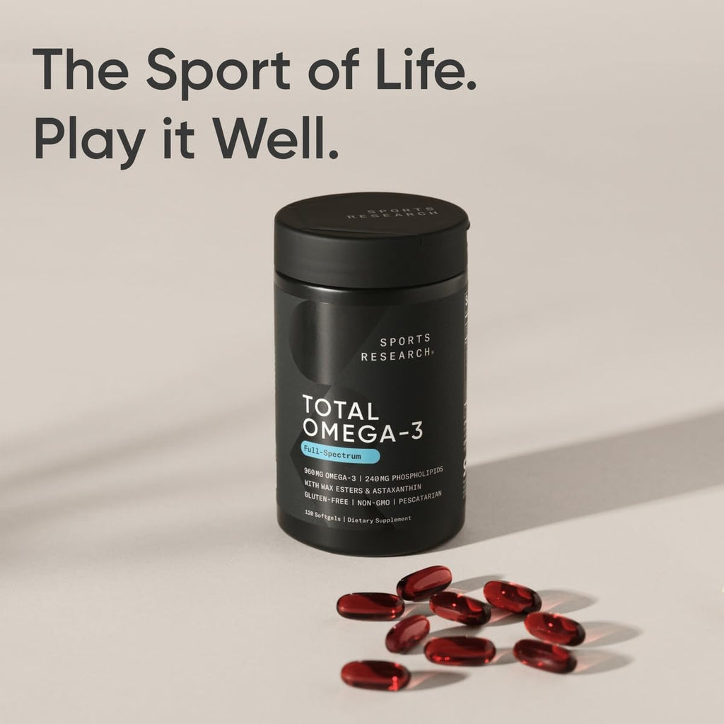 Total Omega - 3 Fish Oil 2200mg - Made from Antarctic Krill w/Astaxanthin, Wild Sockeye Salmon & Alaska Pollock - 960mg of EPA & DHA - 120 Softgels
