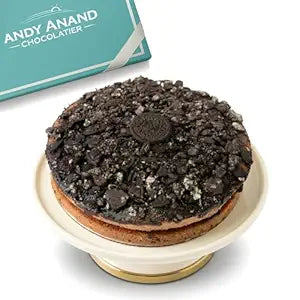 Andy Anand Gluten - Free Cookies & Cream Cake, 9 - Inch, 2 lb – Hand - Baked, All - Natural, No Preservatives, Birthday & Celebration Gift Box